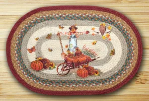 Pumpkin Celebration Oval Patch Rug