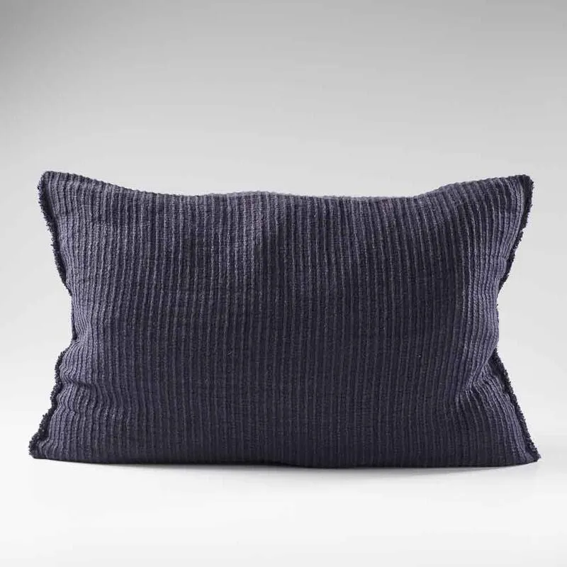 Rafflad Linen Cushion - Navy