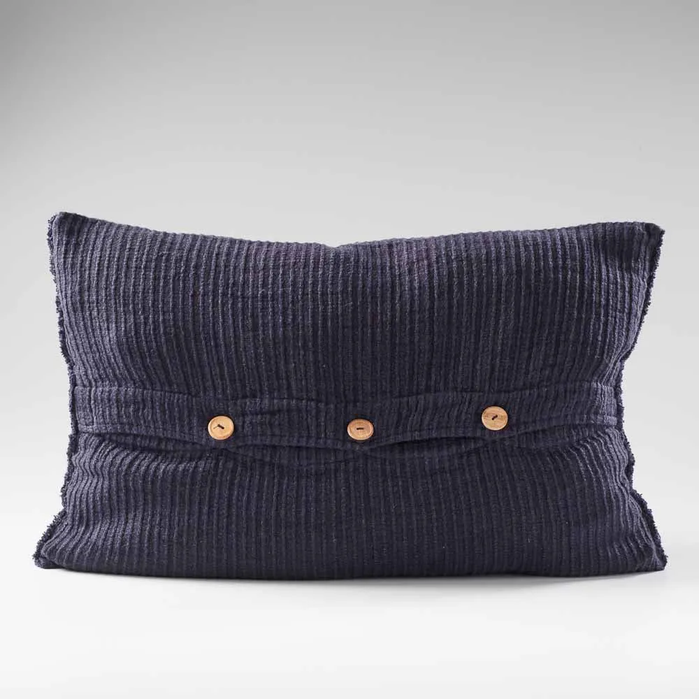 Rafflad Linen Cushion - Navy