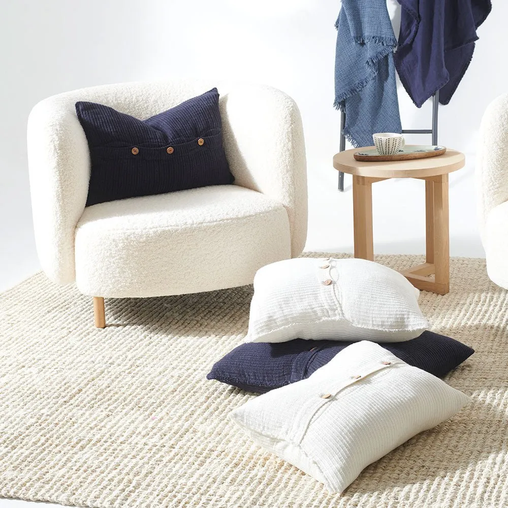 Rafflad Linen Cushion - Navy