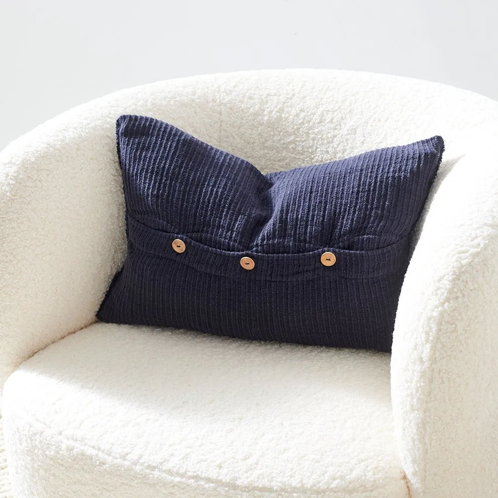 Rafflad Linen Cushion - Navy