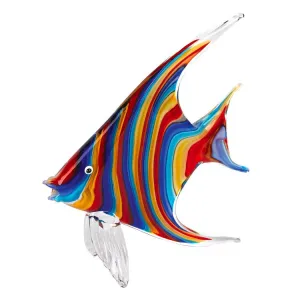 Rainbow Murano-Style Art Glass Tropical Fish