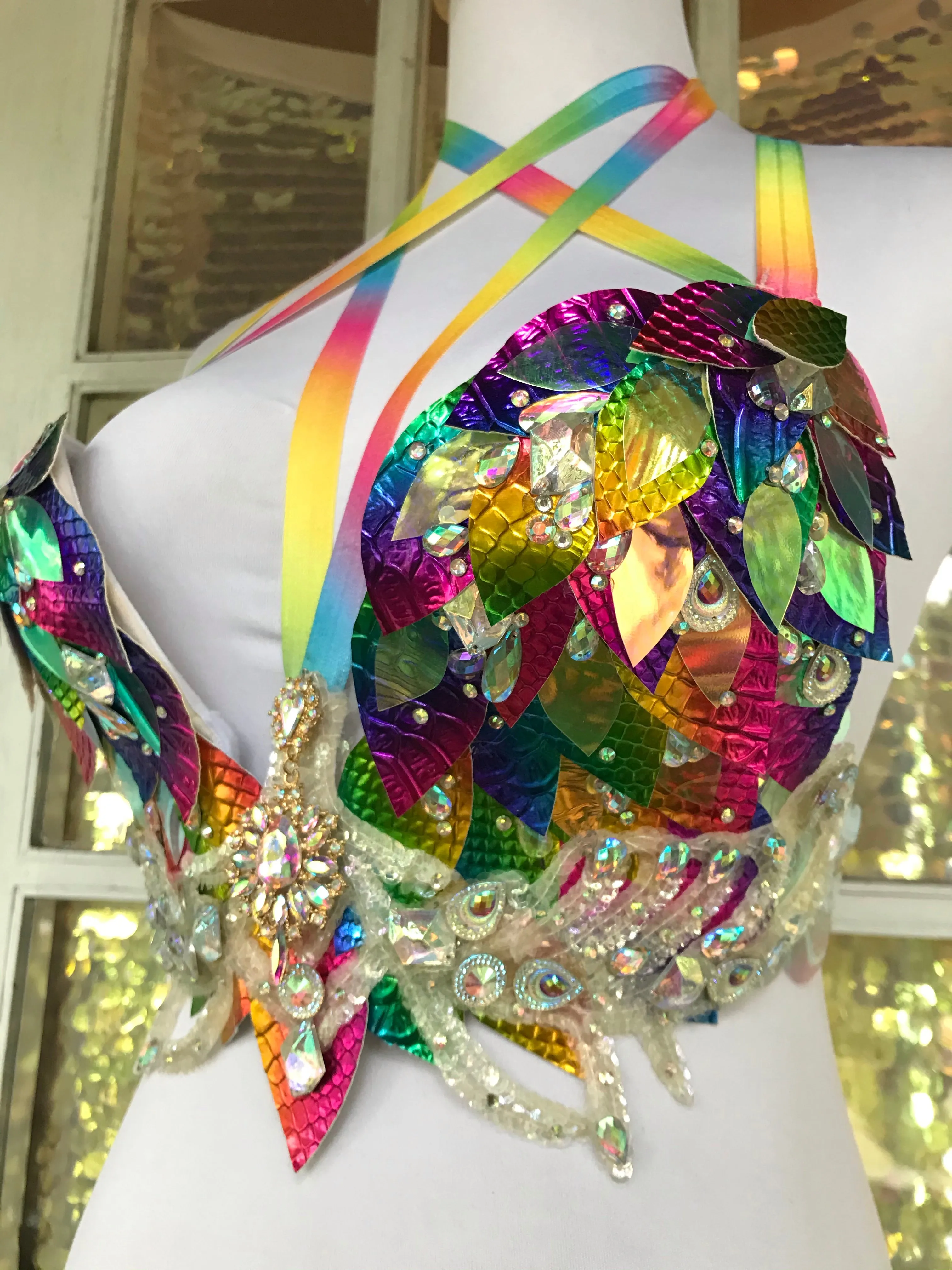 Rainbow Plunge Bra - 32A/34A/32B