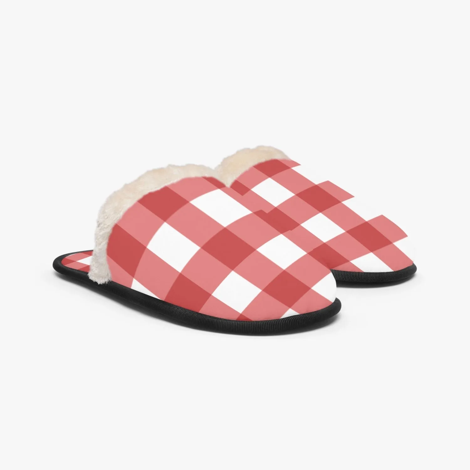 Red & White Checkered |  cozy slippers