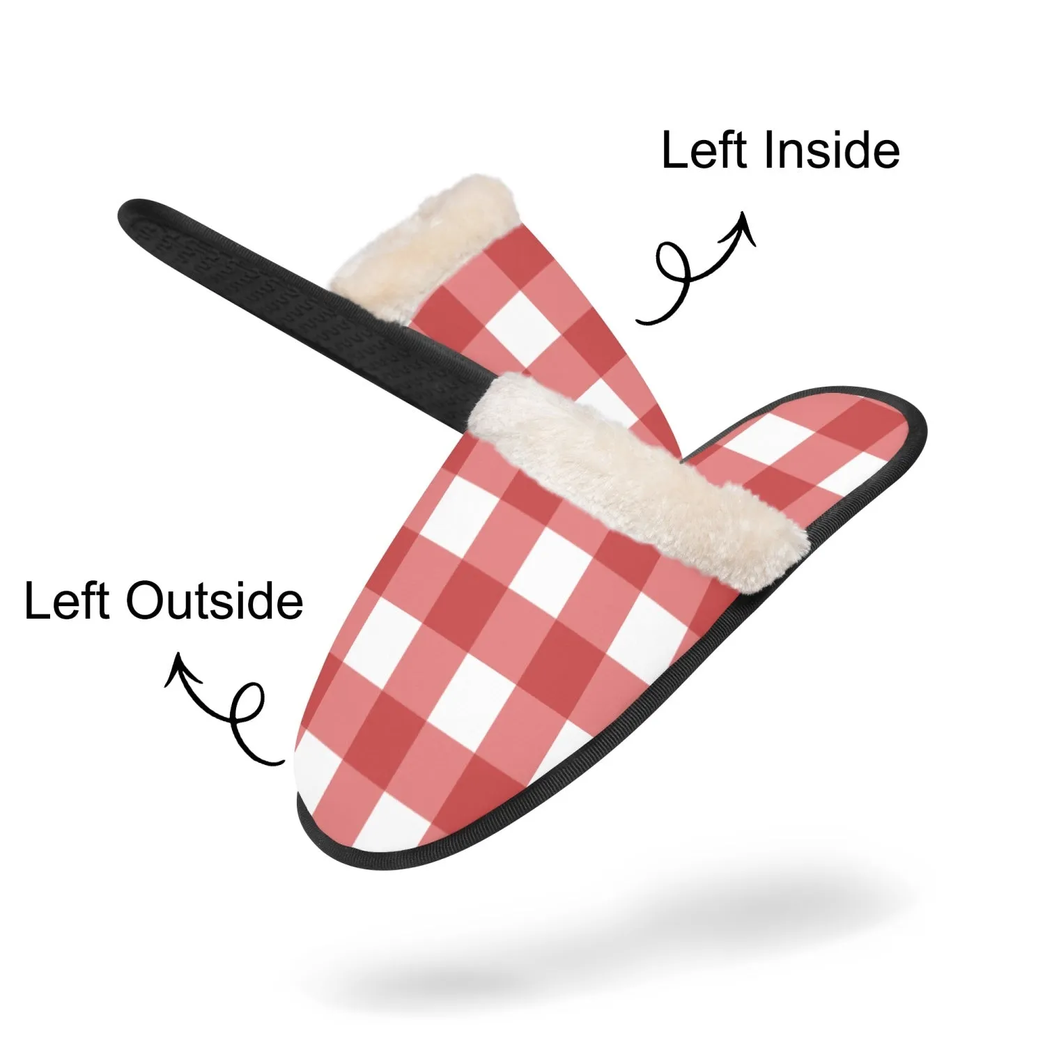 Red & White Checkered |  cozy slippers