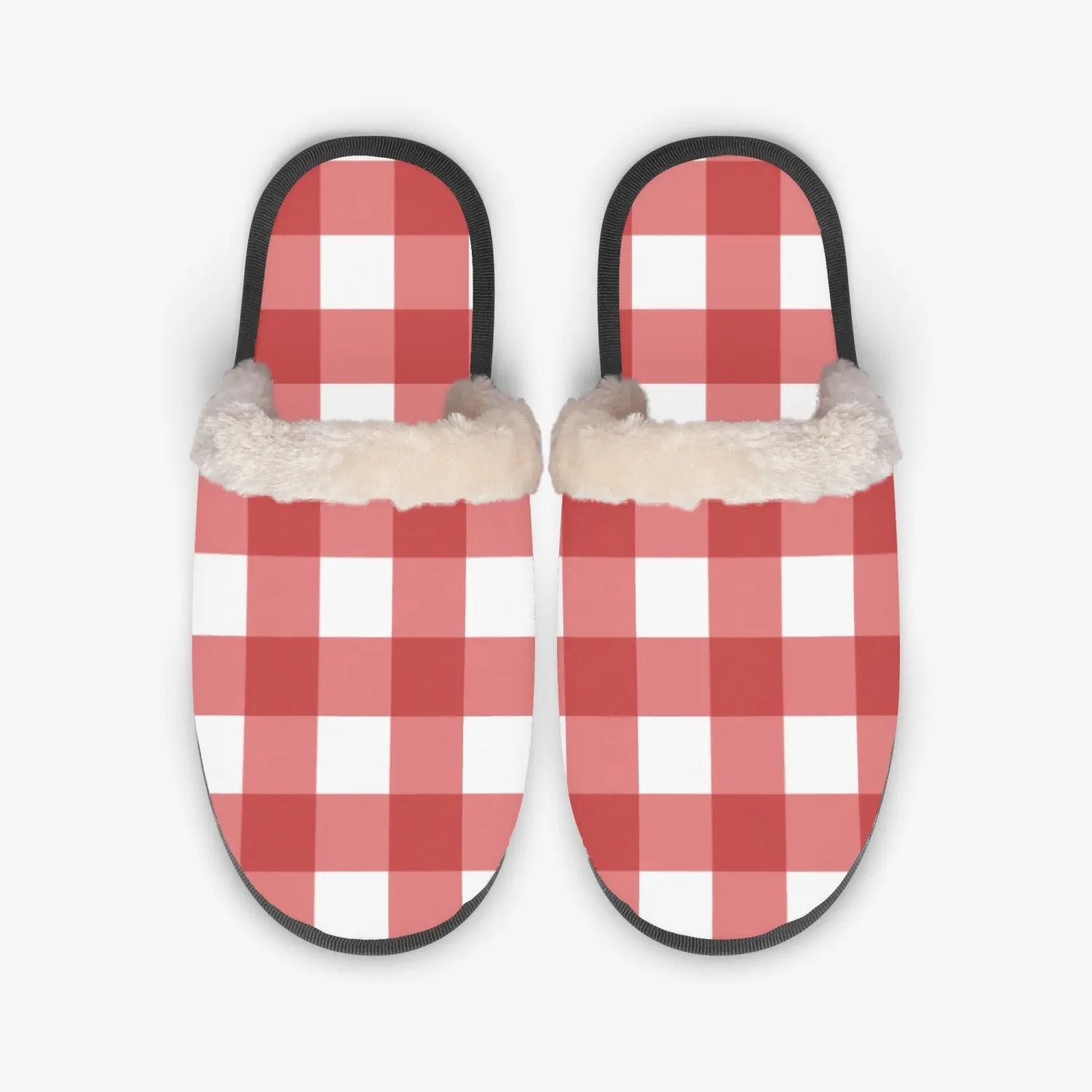 Red & White Checkered |  cozy slippers
