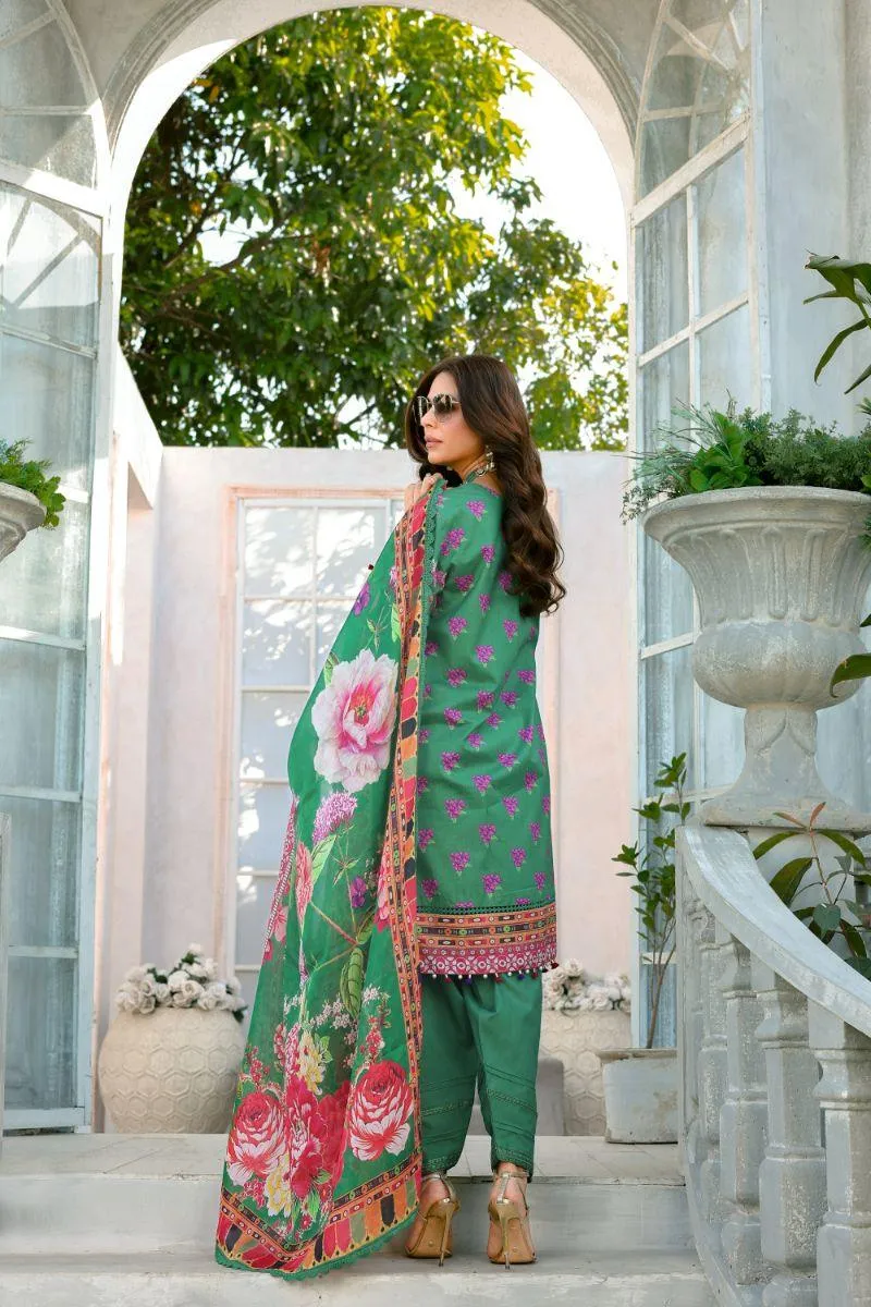 Reema Ahsan - Hurrem - Lawn & Silk - Green - 3 Piece