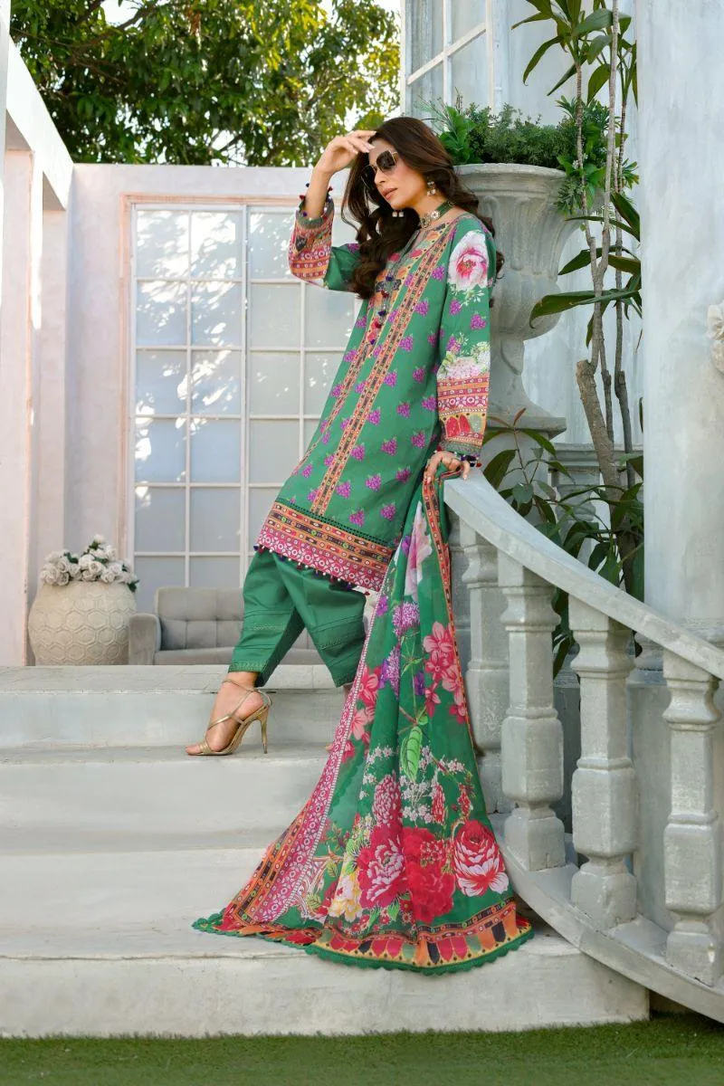 Reema Ahsan - Hurrem - Lawn & Silk - Green - 3 Piece