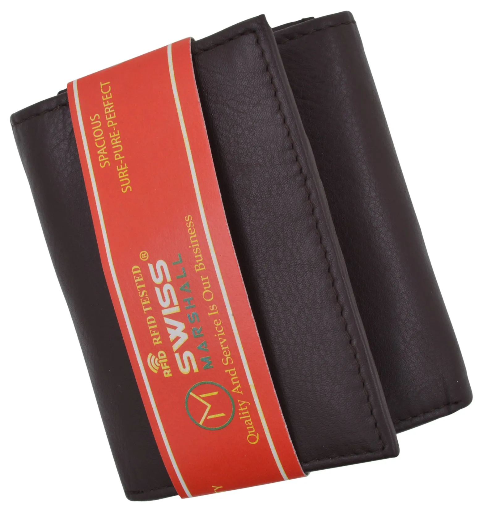 RFID Blocking Mens Trifold Wallet W/Removable Credit Card ID Holder