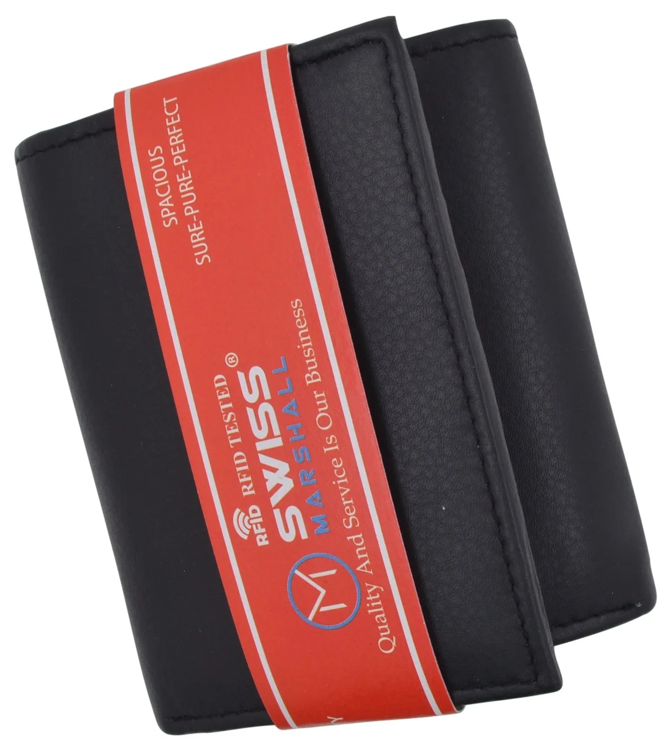 RFID Blocking Mens Trifold Wallet W/Removable Credit Card ID Holder