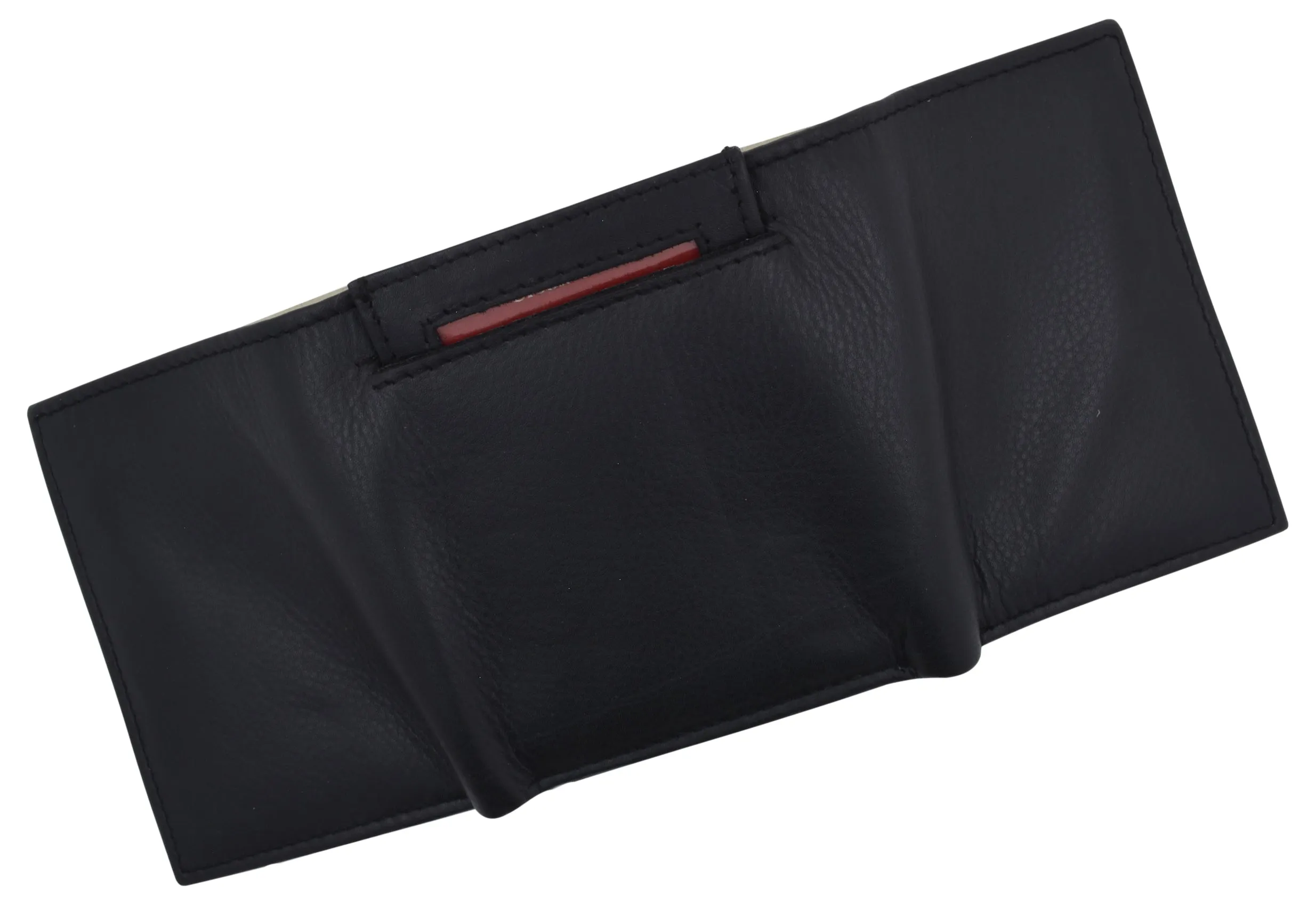 RFID Blocking Mens Trifold Wallet W/Removable Credit Card ID Holder