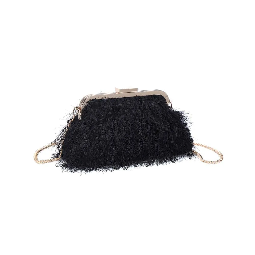 Rosalind Black Fringe Evening Bag