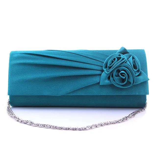 Rose Detail Clutch Bag
