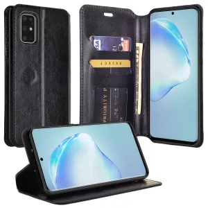 Samsung Galaxy S20 Case, Galaxy S20 Wallet Case, Pu Leather Wallet Case [Kickstand] with ID & Credit Card Slots for Galaxy S20  - Black