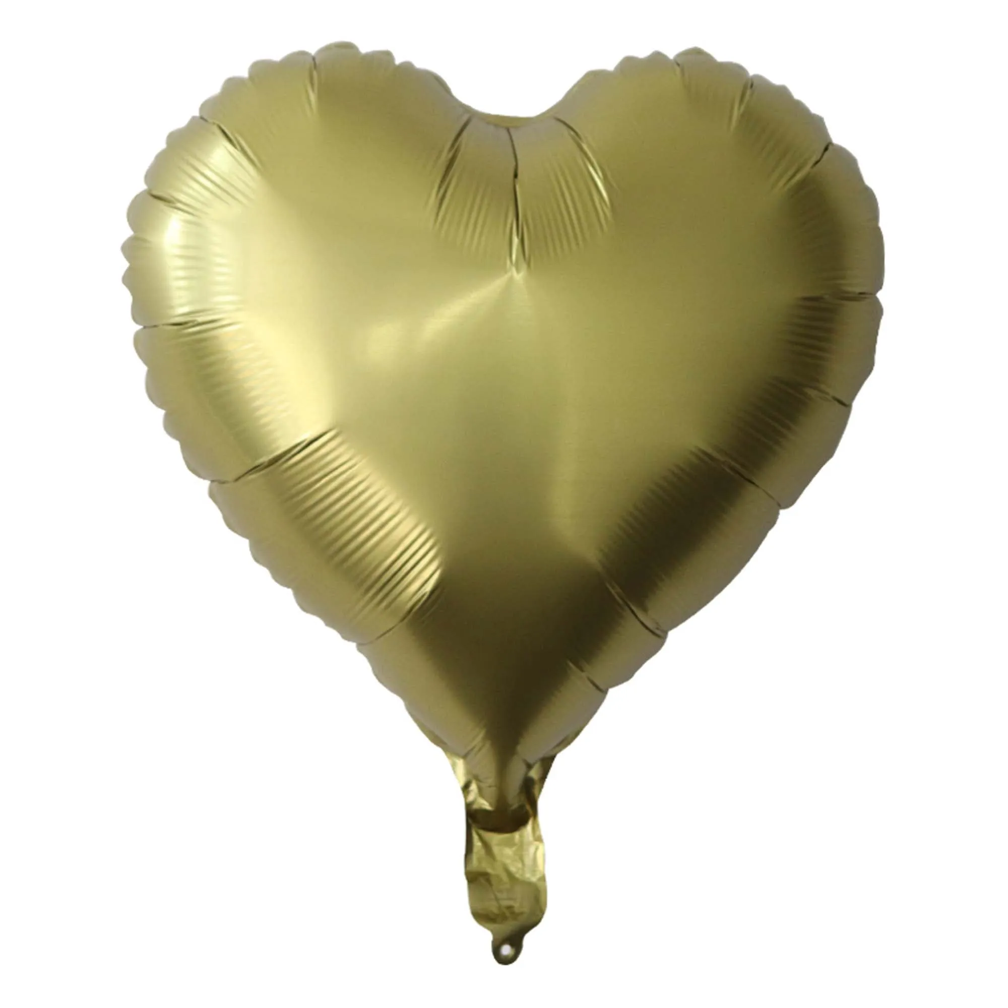 Satin Luxe Gold Heart Shaped Foil Balloon, 18 Inches, 1 Count