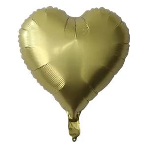 Satin Luxe Gold Heart Shaped Foil Balloon, 18 Inches, 1 Count