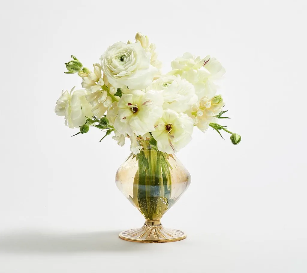 Scallop Bud Vase in Champagne