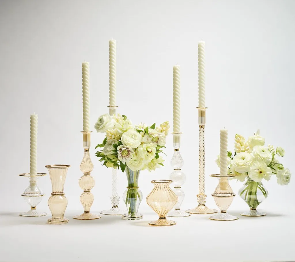 Scallop Bud Vase in Champagne
