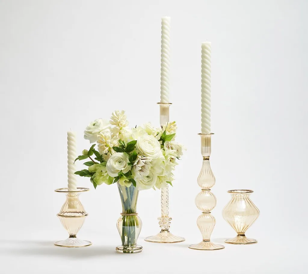 Scallop Bud Vase in Champagne