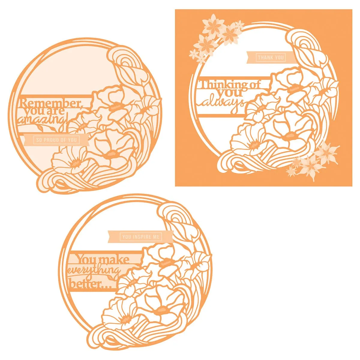 Scribbled Blooms - You Are Amazing! Die Set - 5397e