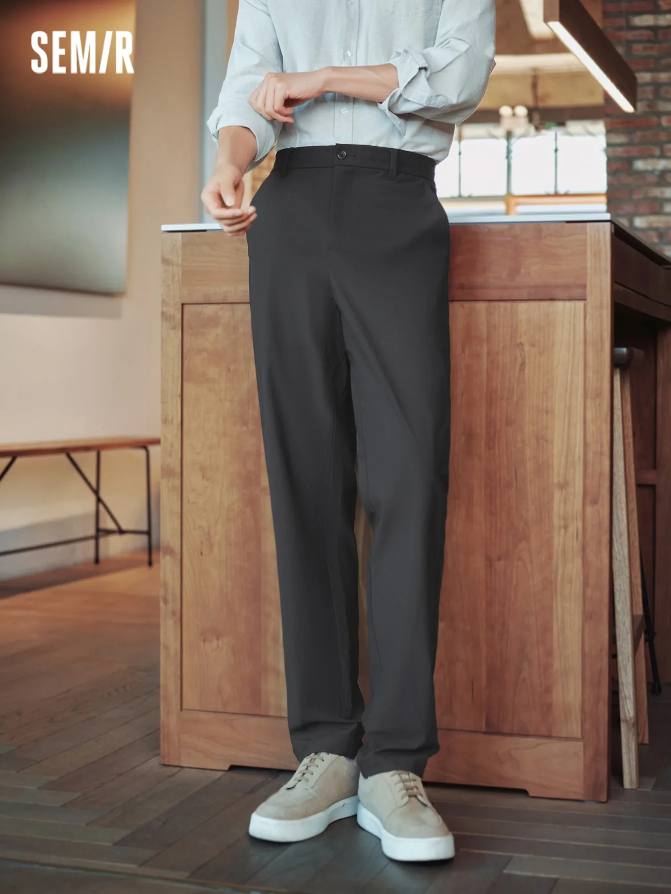 Semir Men Regular Fit Tapered TrousersCasual Trousers