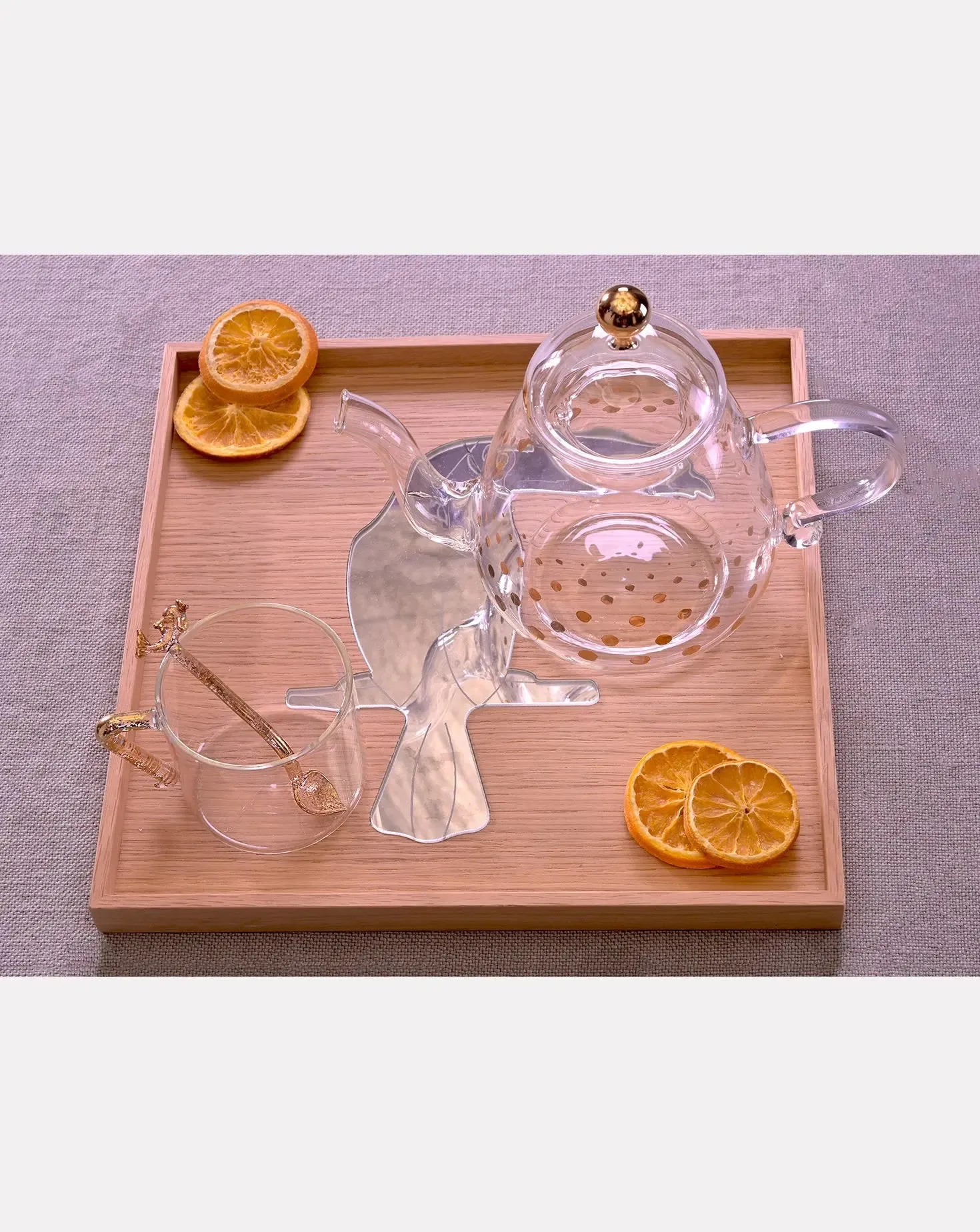 Set of 3 Tropical Reflections MIrror Trays