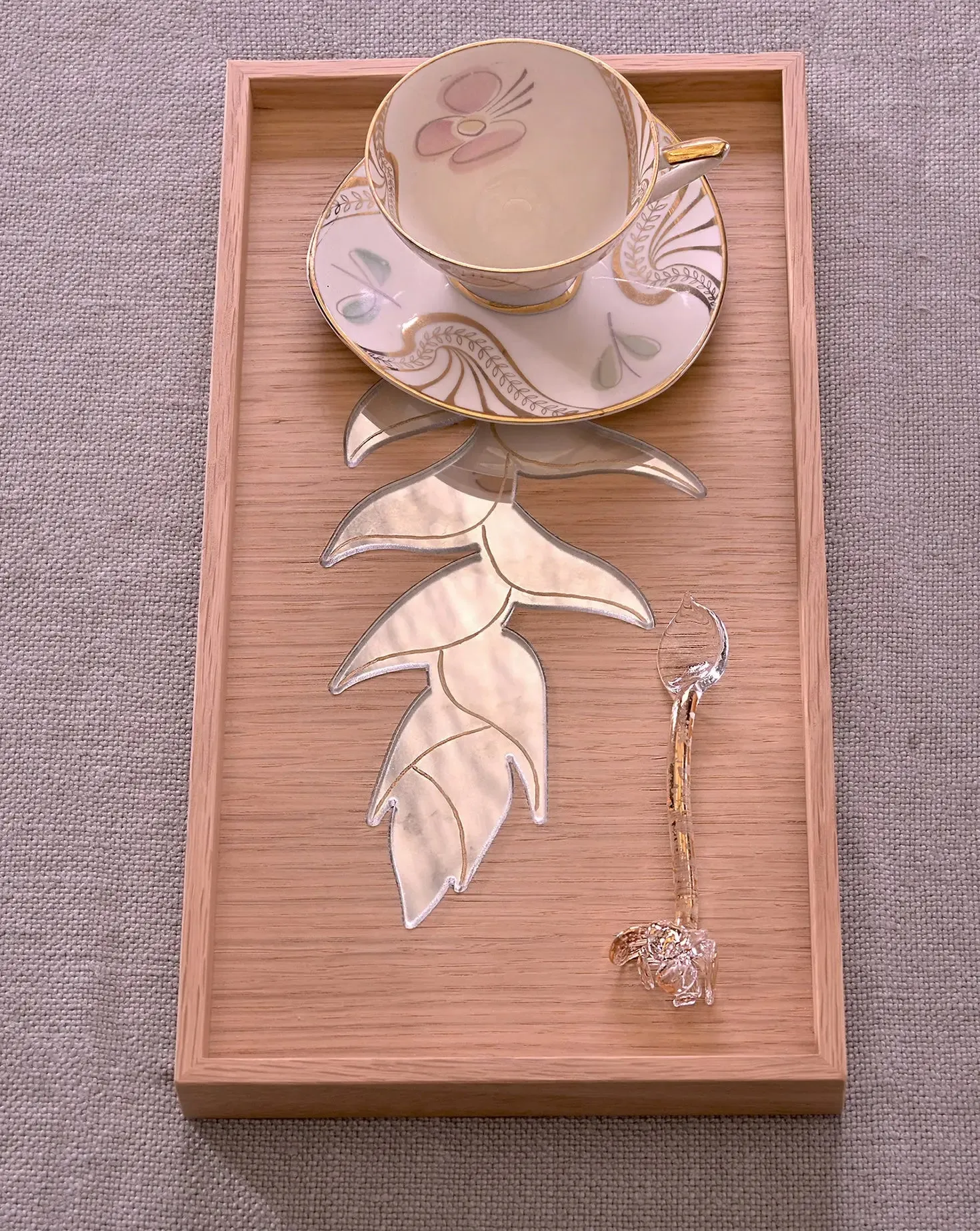 Set of 3 Tropical Reflections MIrror Trays