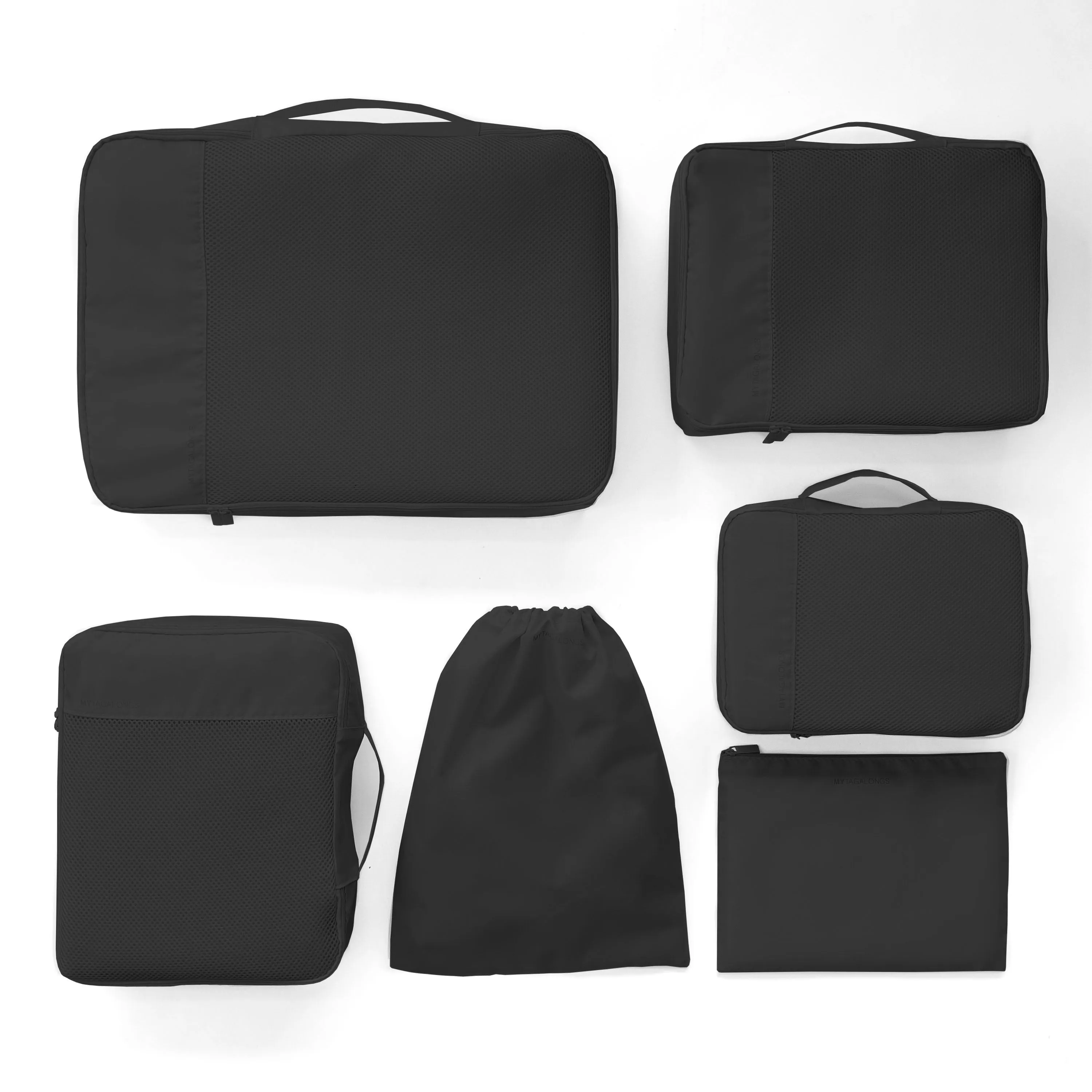 SET OF 6 PACKING PODS- BLACK