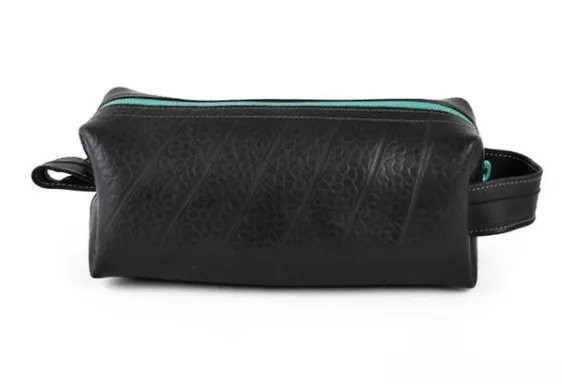 Small  Upcycled Travel  Dopp Bag, Sustainably made in the USA