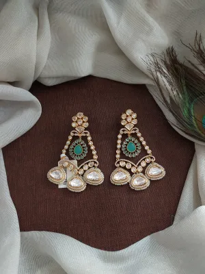 Sonal's Designer Kundan Earrings with Polki and Uncut Stones