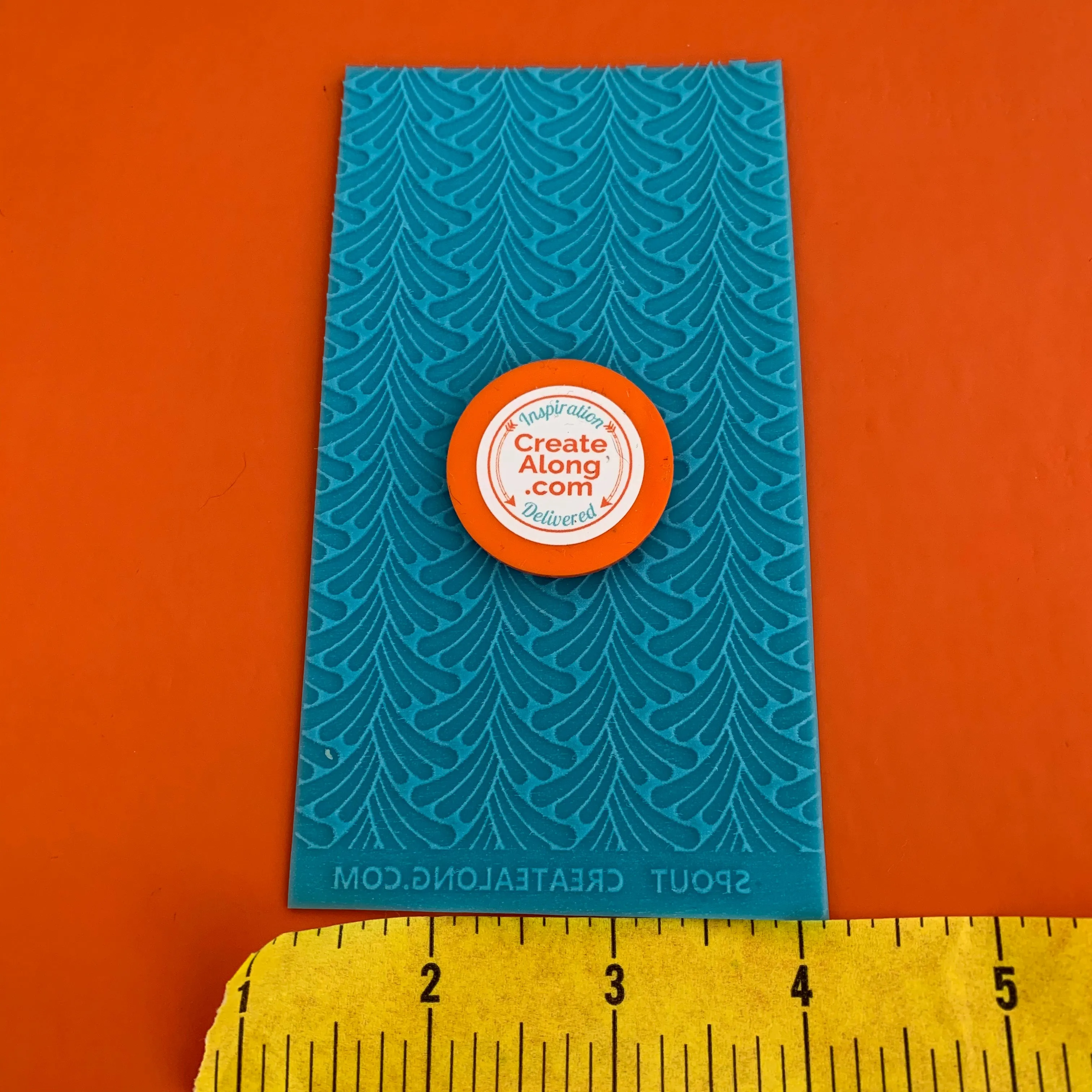 Spout Art Deco Texture Mat Silicone rubber Stamp for polymer clay paper Gelli plate and resin