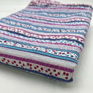 Stretch Cotton Blouse Weight, Blue & Pink Stripe (WDW1950)