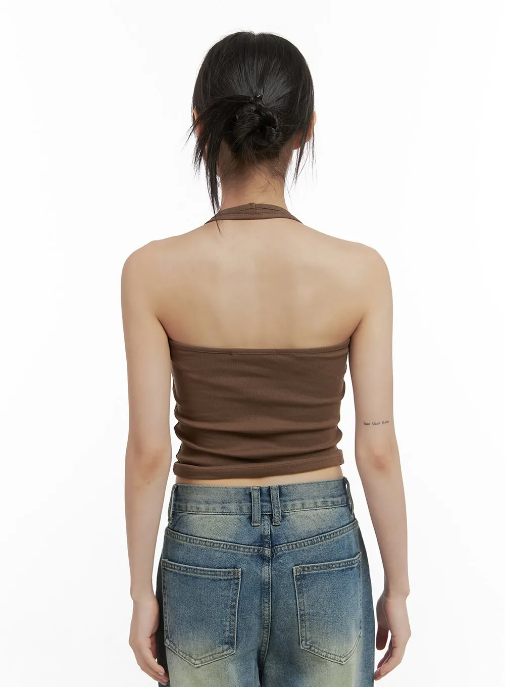Stylish Graphic Hooded Crop CS412