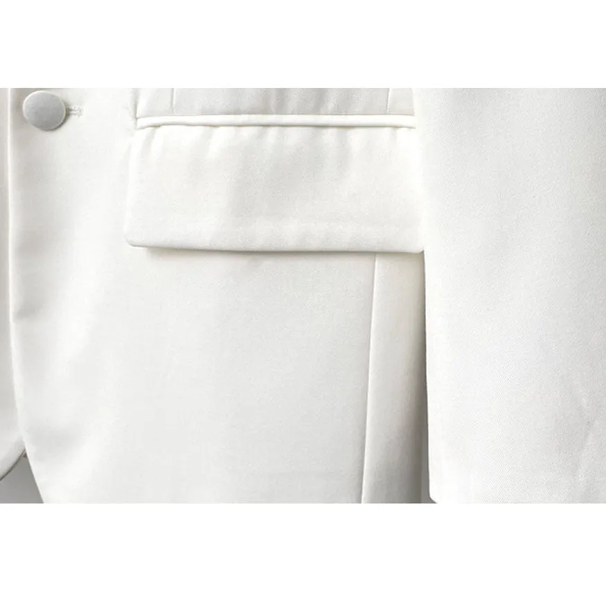 Stylish Mesh Ruffle Decor Blazer