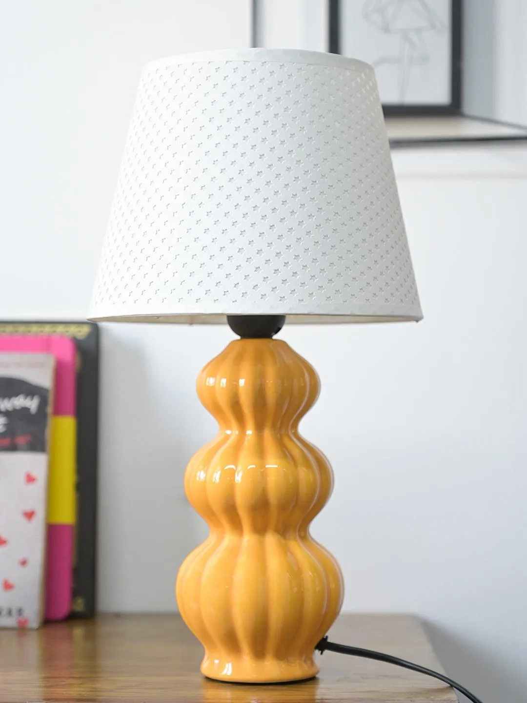 Stylish Mustard Color Table Lamp