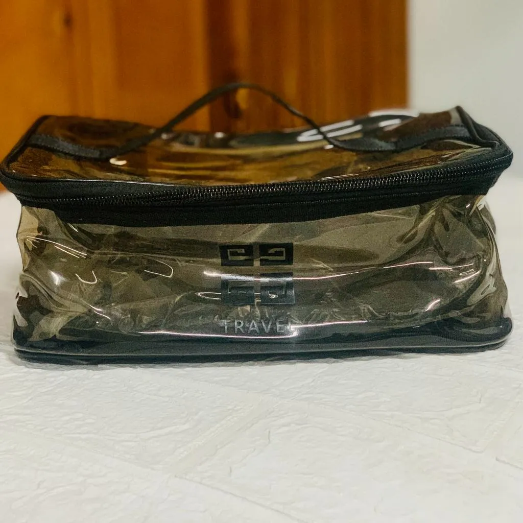 Stylish Transparent Makeup Box (Light Brown)