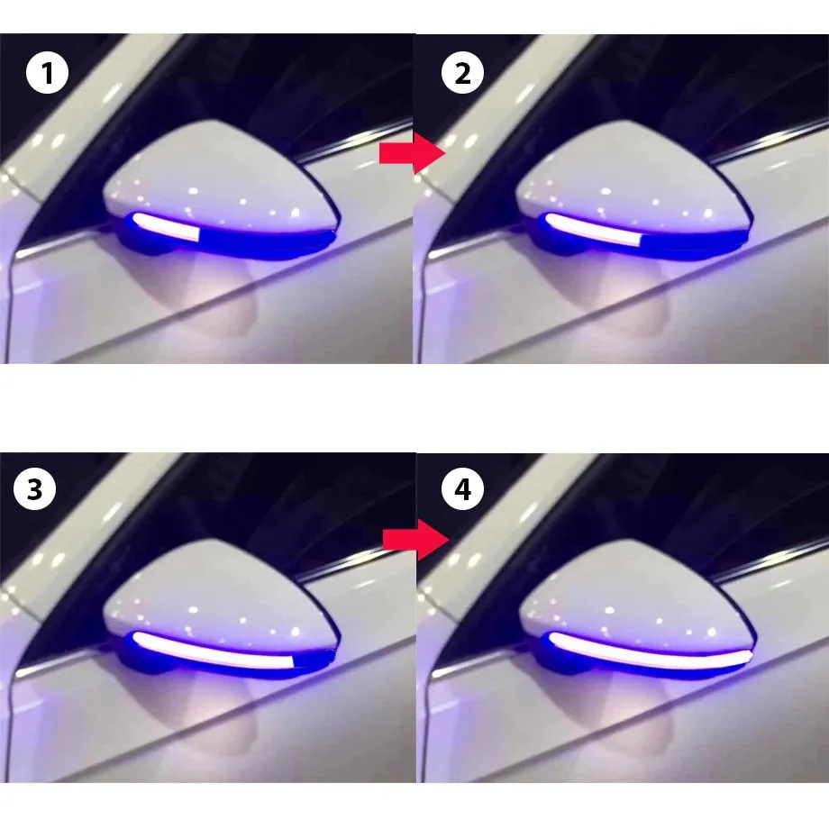 Suitable To Fit - VW Golf 7 GTI Side Mirror Smoked LED Sequential Indicator Light 2-Colour