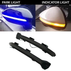 Suitable To Fit - VW Golf 7 GTI Side Mirror Smoked LED Sequential Indicator Light 2-Colour