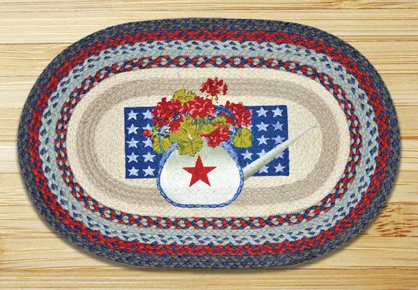 Summer Celebration Oval Patch Rug