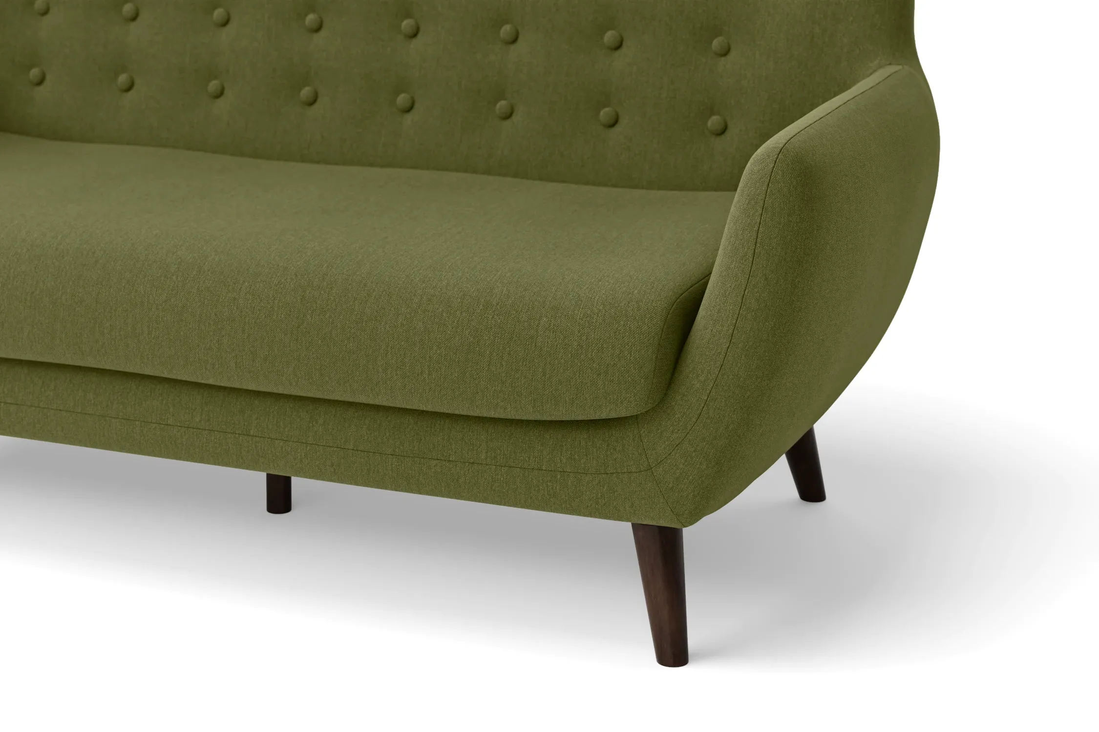 Terni 2 Seater Sofa Olive Linen Fabric