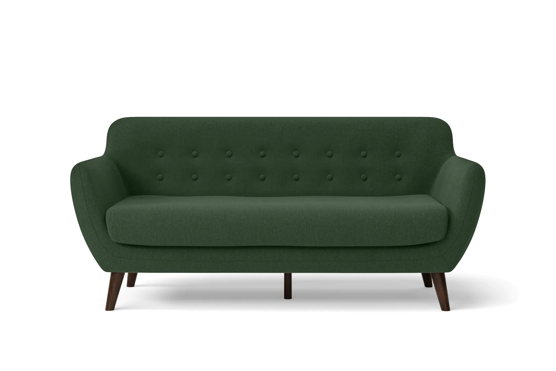 Terni 3 Seater Sofa Forest Green Linen Fabric