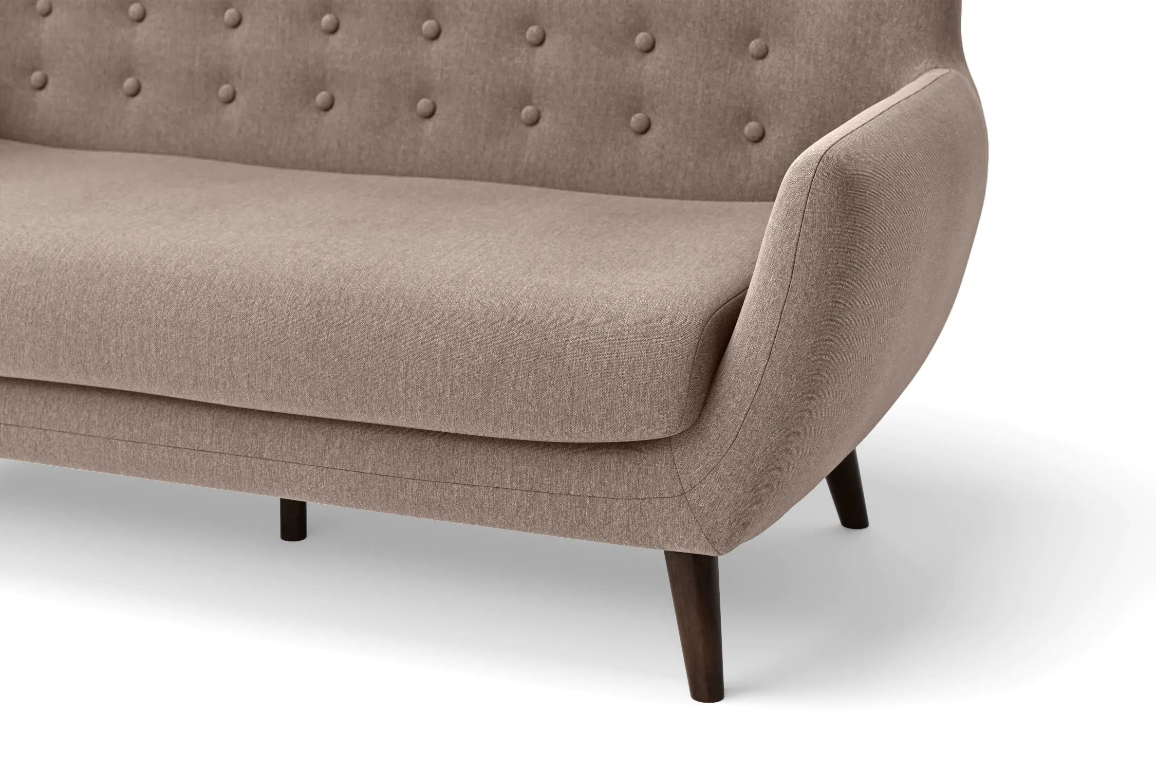 Terni 4 Seater Sofa Caramel Linen Fabric