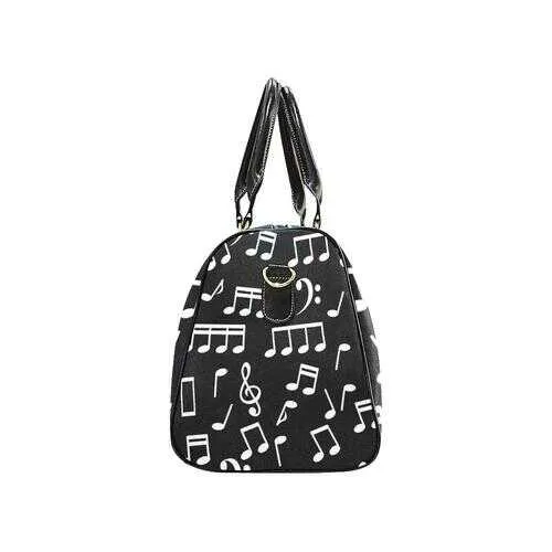 Travel Bags, Black And White Musical Notes Style Bag