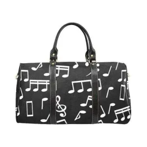 Travel Bags, Black And White Musical Notes Style Bag