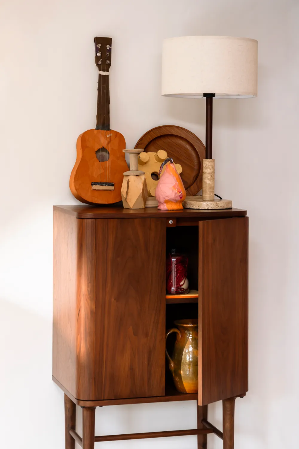 Travertine Base Table Lamp | Dutchbone Jackson