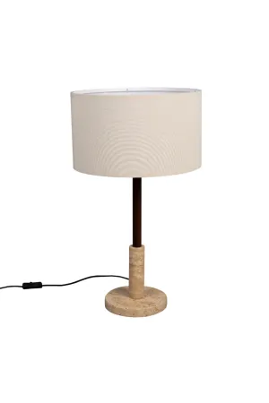 Travertine Base Table Lamp | Dutchbone Jackson