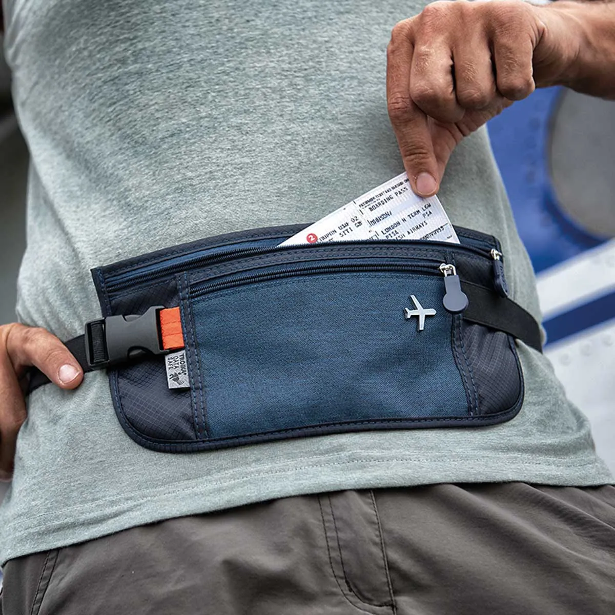 Troika Travel Money Belt with RFID Protection Dark Blue