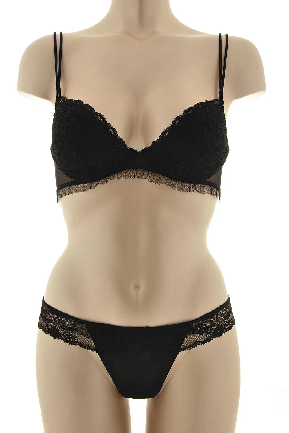 TULLE Black Lace Thong