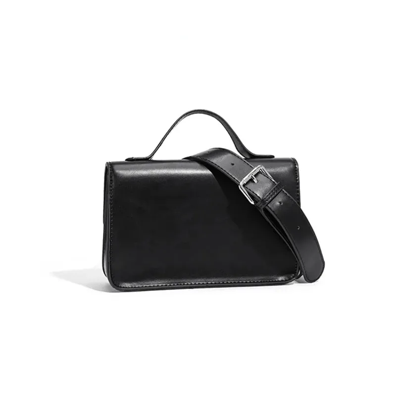UAKISS  -  Retro Men's Messenger Bag Simple Small Squre Phone Purse Wide Shoulder Strap Crossbody Bag Mini Full Flap Pu Leather Satchel Bag