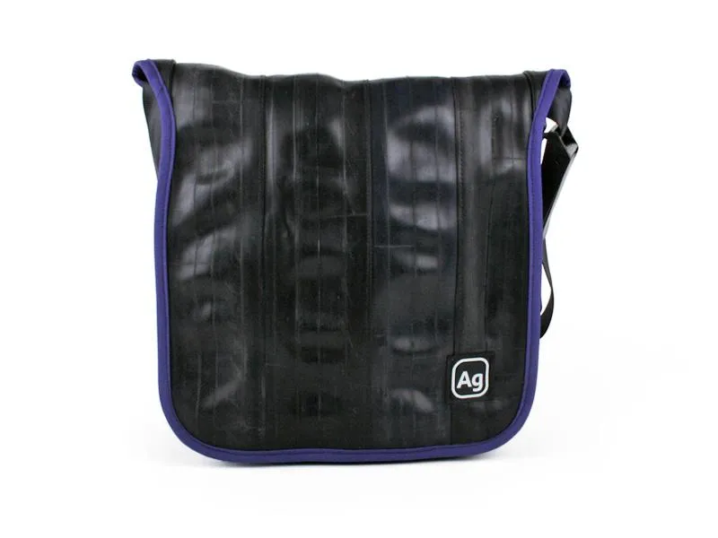 Up-cycled Shoulder Bag- Made in the USA from Bicycle tubes